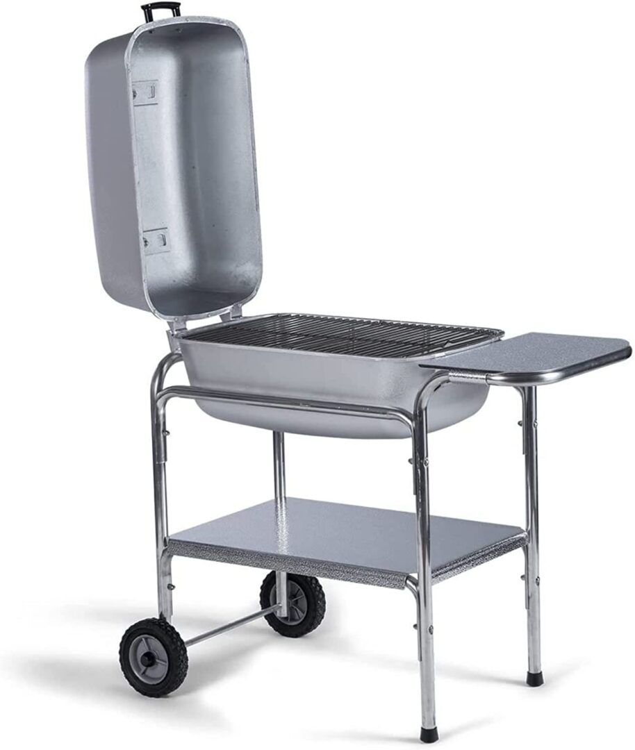 PK Grills PKO-SCAX-X Charcoal BBQ Grill and Smoker Combo, Regular, Silver